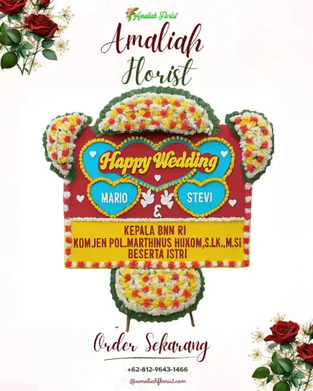 Papan Bunga Pernikahan Tanalum